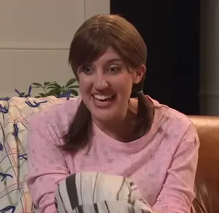 Friend in pink pajamas